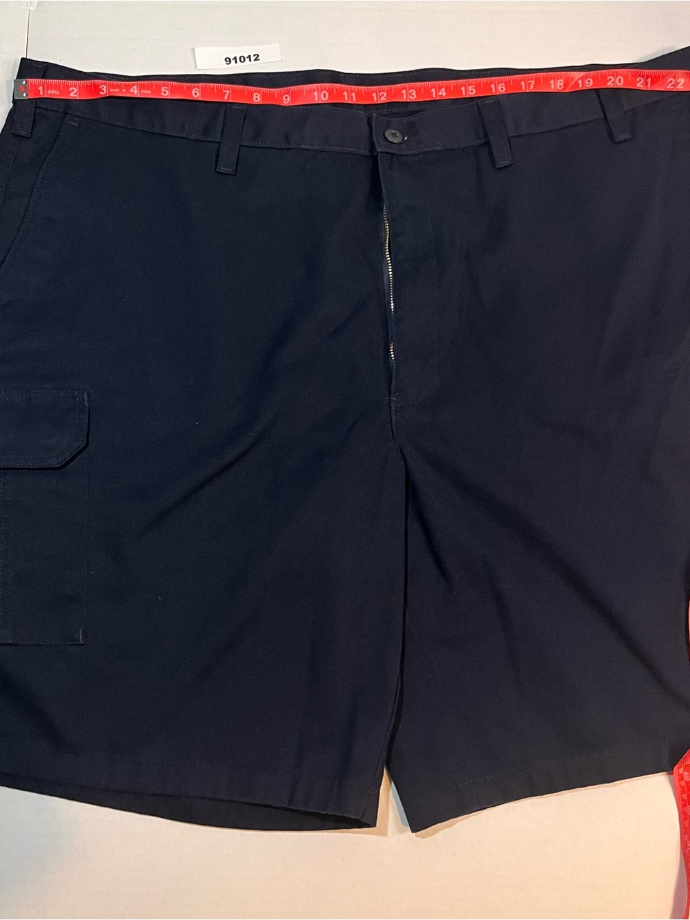 Mens Dark Blue Cargo Shorts with Utility Pocket